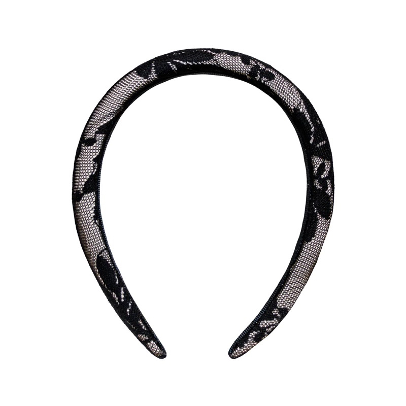 EMI JAY Halo Headband in BLACK LACE