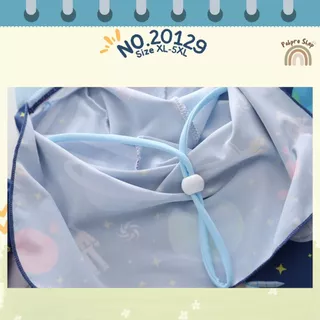 Summer Story ⭐🌊ชุดว่ายน้ำเด็กผู้ชายแขนยาว ขายาว พร้อมหมวกกันแดด NO.20129 ลายน่ารักมาก ผ้ากันแสงแดดUVใส่ง่าย มีเชือกผูก
