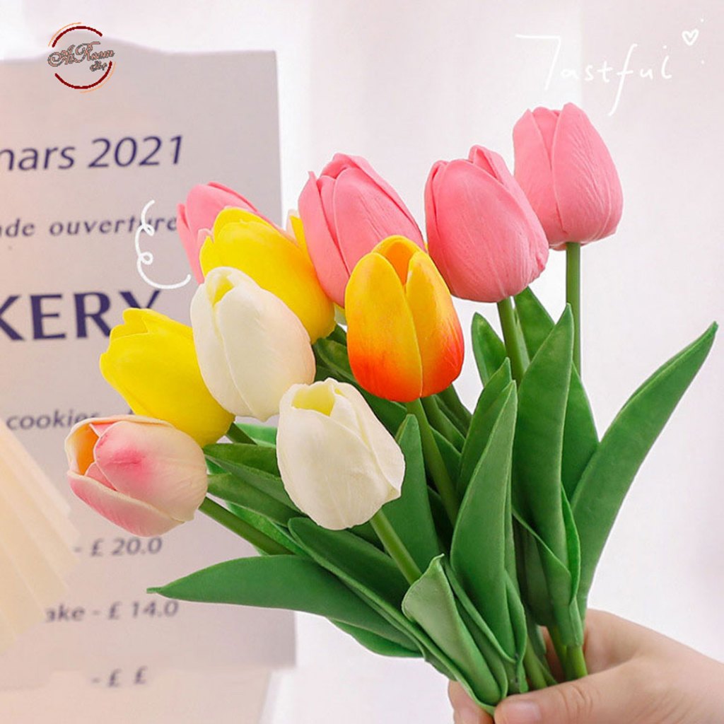 ดอกทิวลิป ปลอม ดอกไม้ประดิษฐ์ ตกแต่งบ้าน ดอกไม้ปลอม ดอกทิวลิปประดิษฐ์ แต่งห้อง
