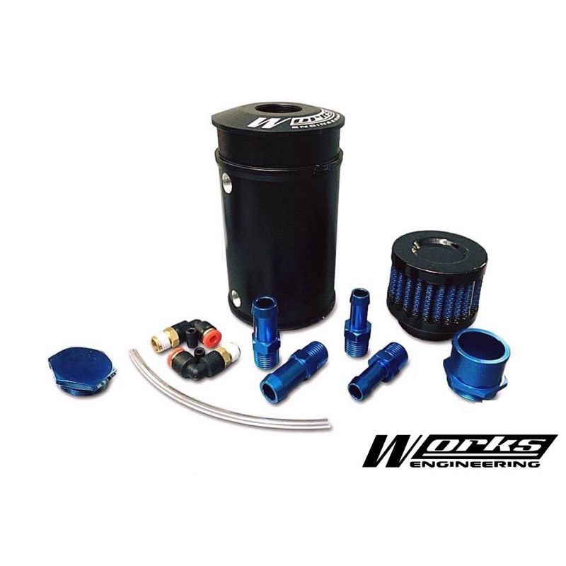 Works engineering Oil catch tank Aluminum (เกรดหนา) ถังดักไอน้ำมันเครื่อง