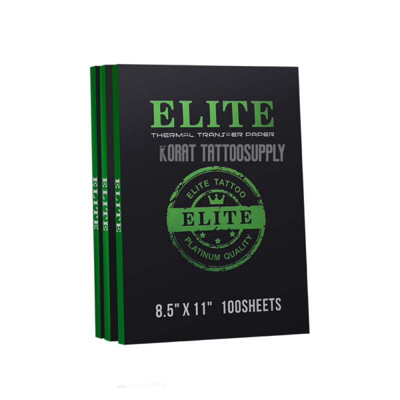 กระดาษลอกลายสักElite ยกกล่อง(100)แผ่น ลอกเครื่อง