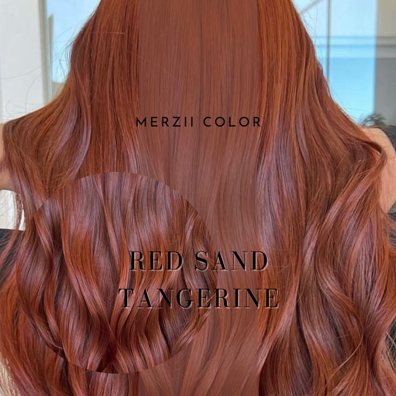MERZii Color สีน้ำตาลอมส้ม Tangerine 🧱🧱🧱(พื้นผมระดับ6)