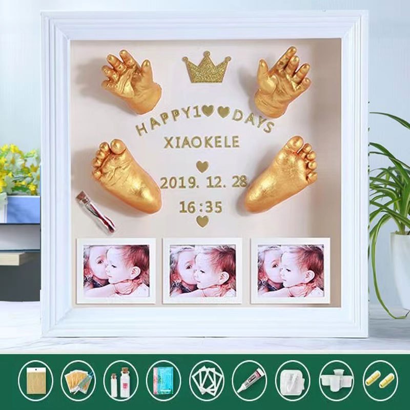 【รุ่นใหม่】DIY ที่ปั้มเท้าลูก ล่าสุด ชุดปั้มมือทารก（ชุดปั๊มมือเท้าเด็ก/ปั้มมือเท้าลูก/ที่ปั้มมือทารก/ชุดปั้มมือปั้มเท้า