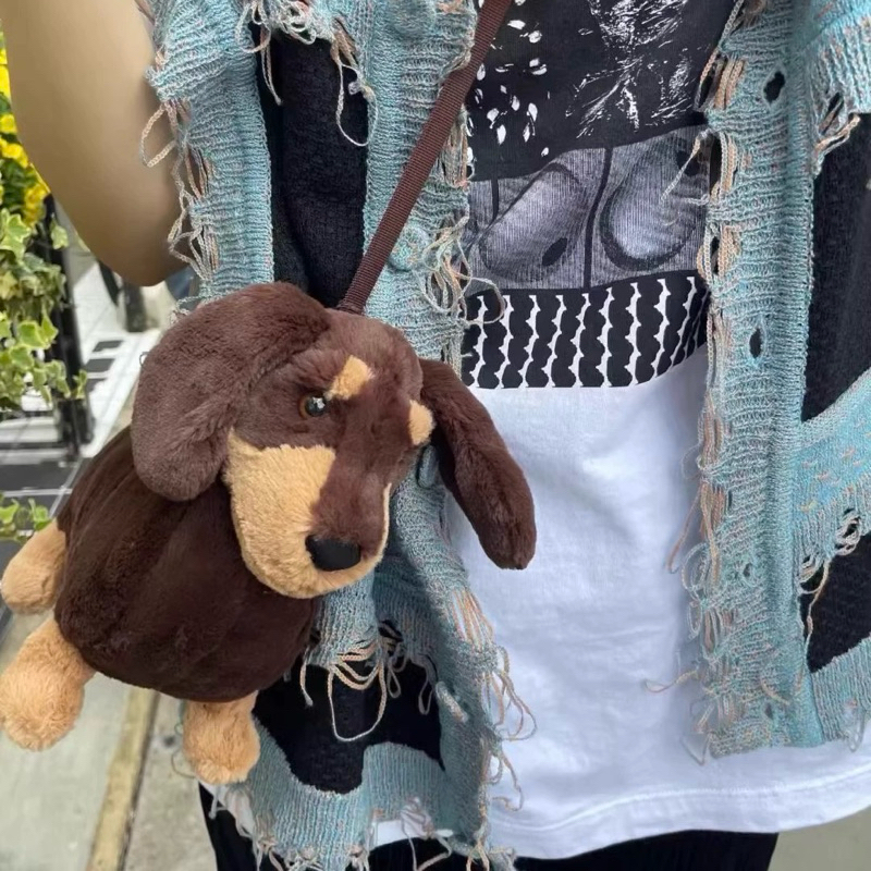 พร้อมส่ง🐶กระเป๋า หมาไส้กรอก Dachshund หมาดัชชุน ตุ๊กตาหมา กระเป๋าน่ารัก bag ของขวัญ ของแต่งบ้าน พร็อบถ่ายรูป 04048 - รูปที่ 4