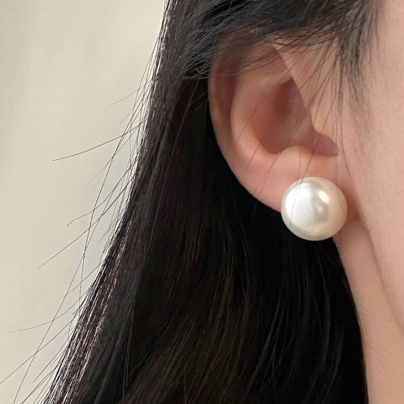 ต่างหูไข่มุกติดหูงานสวยเรียบหรูดูแพงสไตล์เกาหลี