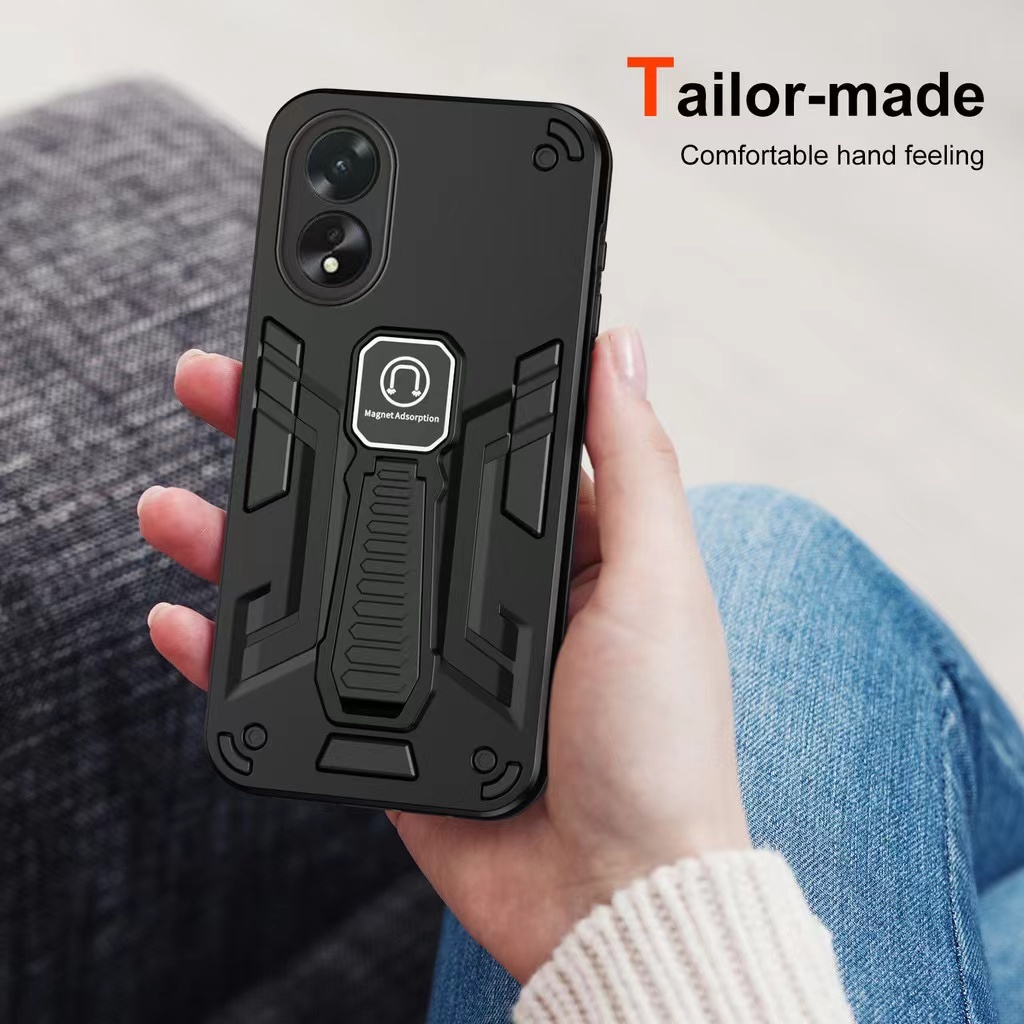 เคสหุ่นยนต์ แม่เหล็ก สำหรับ Oppo A60 A18 A38 A17 A17K A78 A58 A78 4G A58 4G A98 Reno8T เคสมีขาตั้ง กันกระแทก มีขาตั้ง