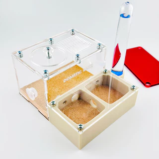 รังเลี้ยงมด 3D แนวนอน ขนาด M พร้อมหลอดทำความชื้น - Donatic Ants
