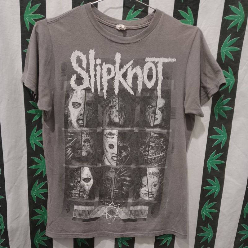 เสื้อยืดมือสอง Usa เสื้อวง Slipknot 2013 Size M.อก20/ยาว25.5