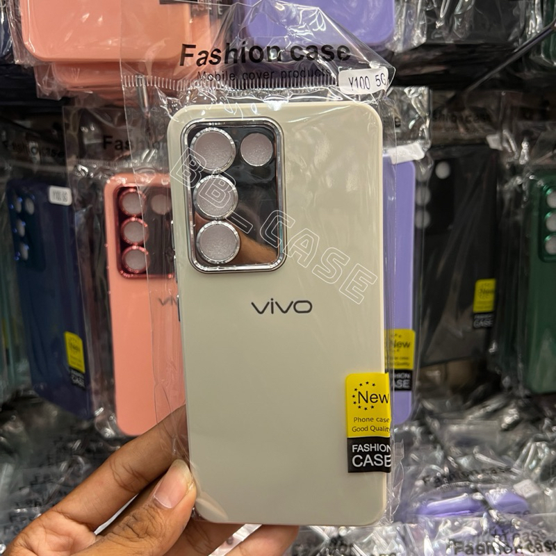 เคสกำมะหยี่สีพื้นโครเมี่ยมกล้อง รุ่น VIVO Y03T/Y100(5G)/Y03/V29E !ตรงรุ่น! ด้านในเป็นผ้ากำมะหยี่ สินค้าพร้อมจัดส่งในไทย