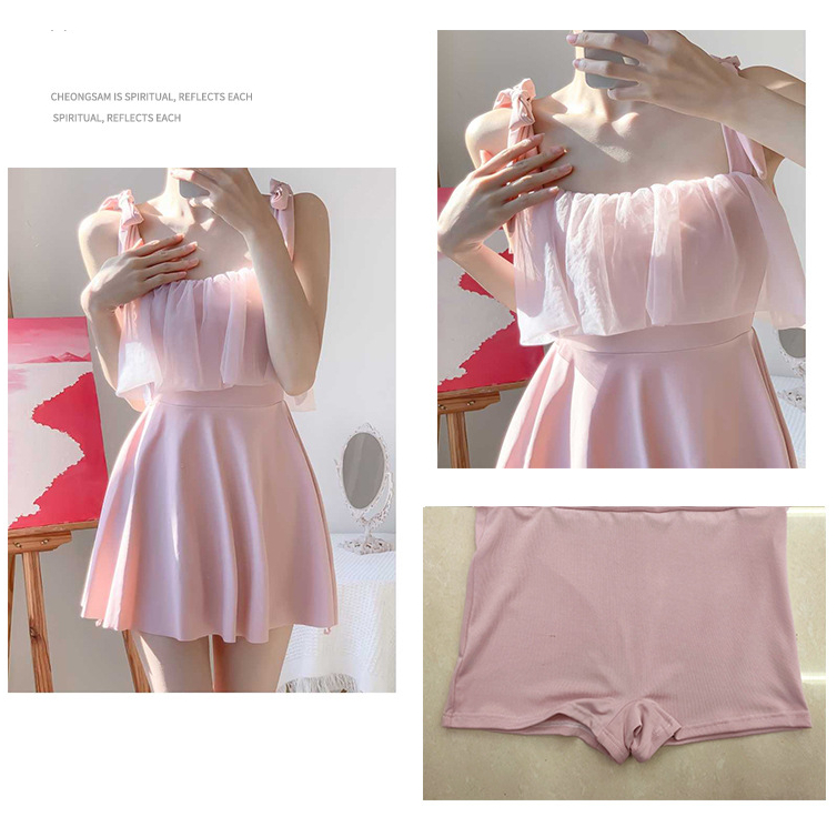 ชุดว่ายน้ำผู้หญิง ชุดไปทะเล ชุดว่ายน้ำวันพีช ใส่สวย มีฟองน้ำไร้โครง ฟรีไซส์ 40-60 kg ชุดว่ายน้ำแฟชั่น 7012 - รูปที่ 2