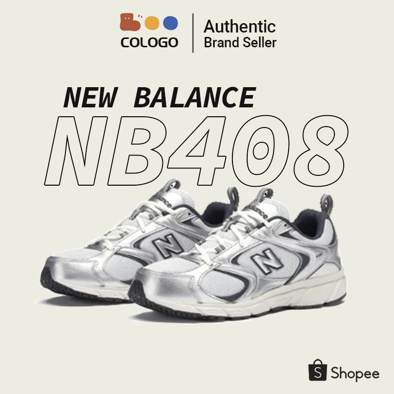 NEW BALANCE 408 NB408 new balance ML408N รองเท้าผ้าใบ Silver  💯