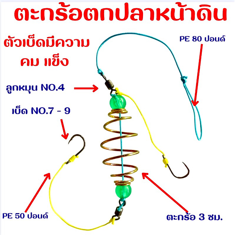 ตะกร้อตกปลา หน้าดิน ( จำนวน 1 ชิ้น )