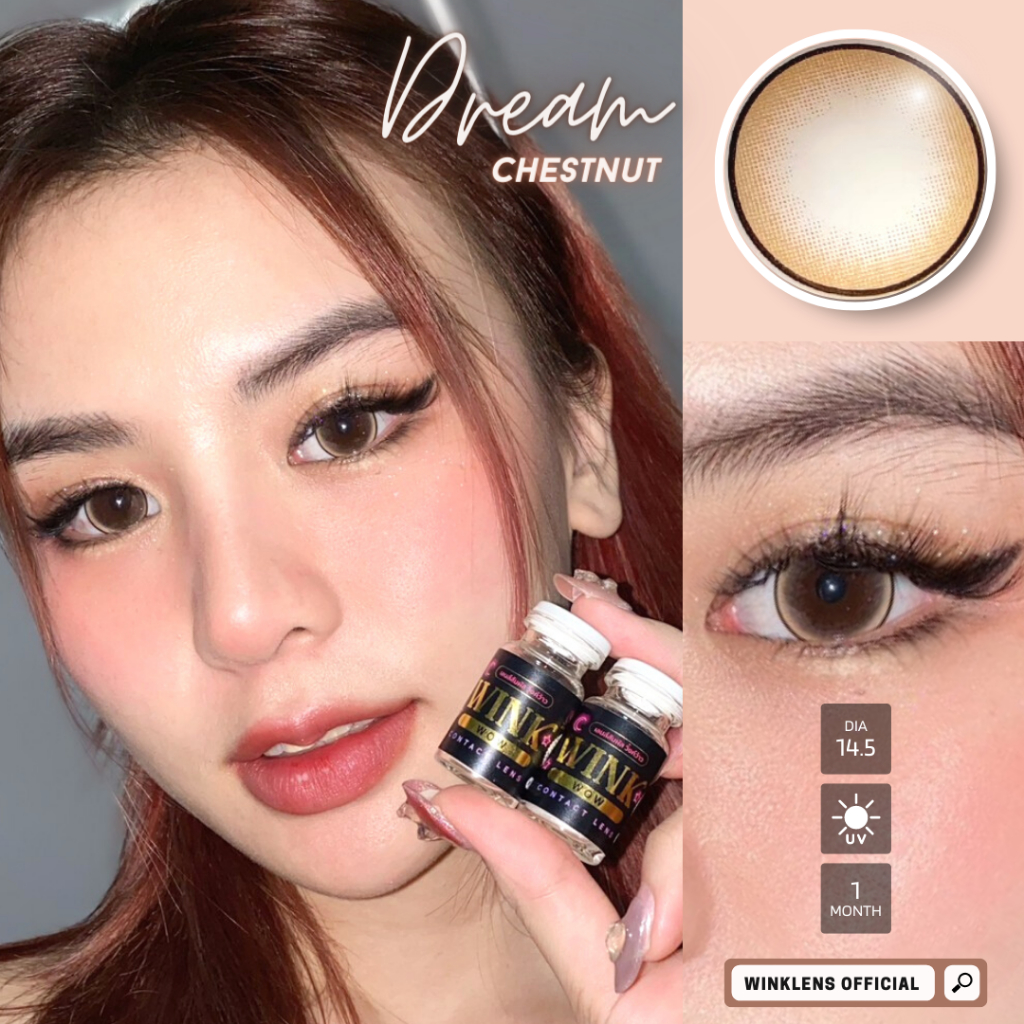 **มีค่าสายตา** Dream-wink-คอนแทคเลนส์รายเดือนเลนส์ตาโต ราคา ถูกที่สุด ดีลบีเคเค