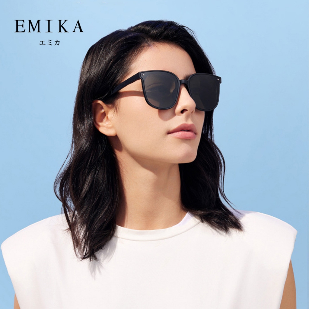 EMIKA แฟชั่นผู้หญิงพับแว่นกันแดดกลางแจ้ง UV400 U Nisex แบบพกพาพับแว่นตาฤดูร้อน Sunglasses