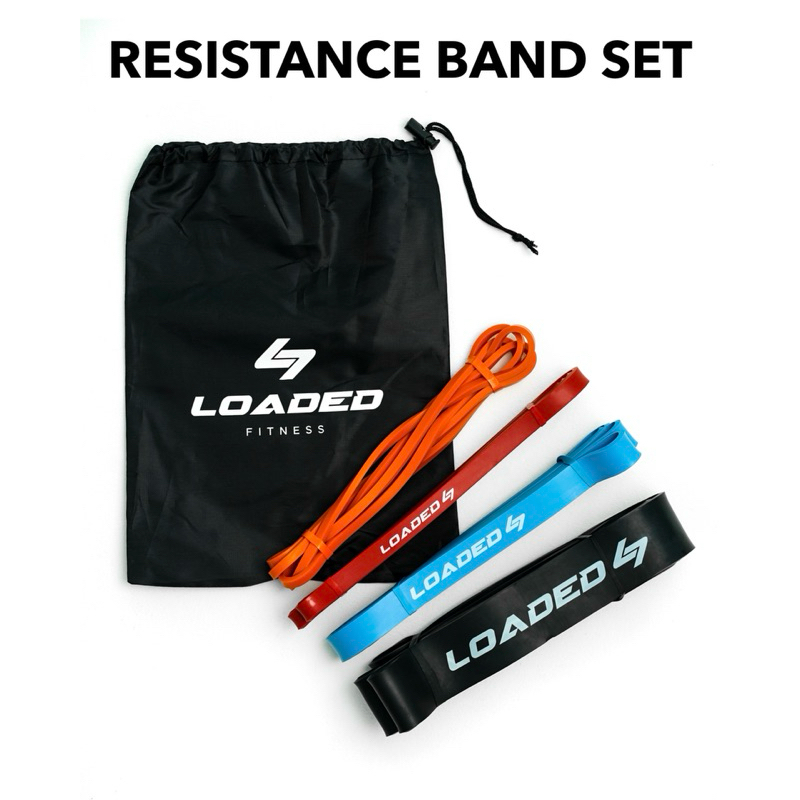 เซ็ทยางยืดออกกำลังกาย 4 เส้น LOADED RESISTANCE BAND SET