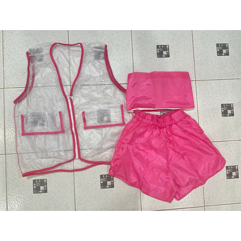 เซต3ชิ้น เกาะอก+ขาสั้น+เสื้อคลุมกันน้ำ ชุดเล่นสงกรานต์ - รูปที่ 3
