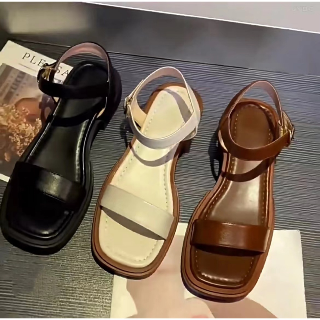 รองเท้าแตะผู้หญิงฤดูร้อน เปิดนิ้วเท้า พื้นนุ่ม กันลื่น รองเท้าแตะส้นแบนลำลอง ไซส์ 35-42 - รูปที่ 7