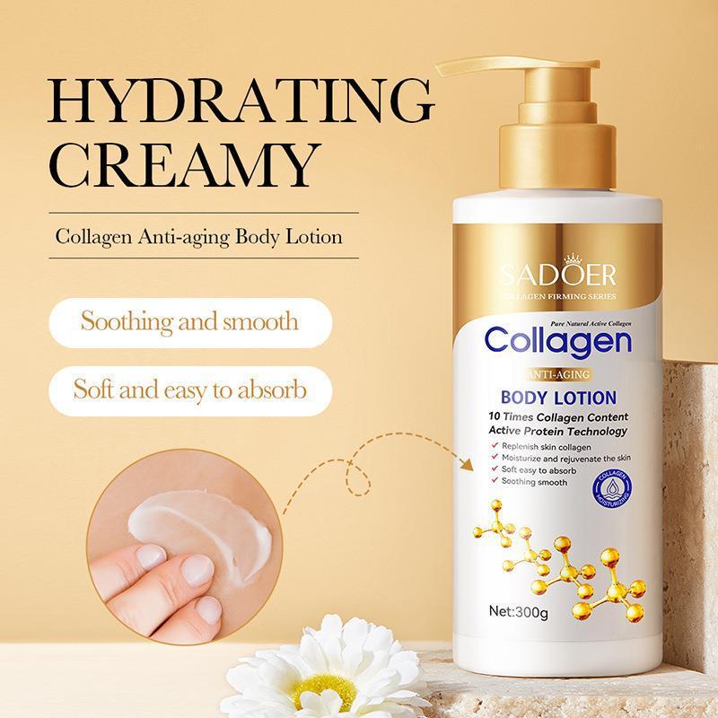 โลชั่นคอลลาเจนทองคำ SADOER ช่วยให้ผิวขาวกระจ่างใส เนียนนุ่ม ชุ่มชื้น 300ml