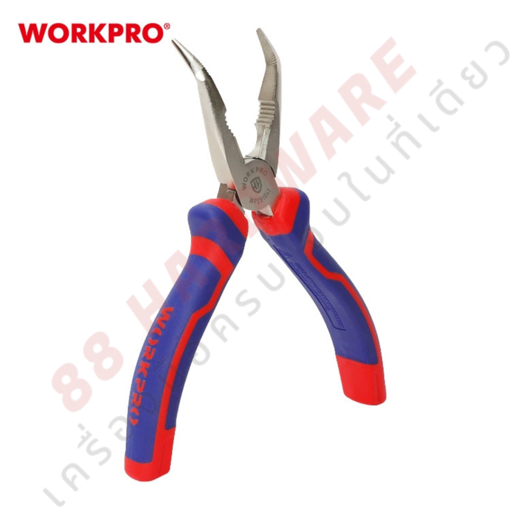 WORKPRO คีมปากแหลมงอ มีขนาด 6, 8 นิ้ว WP231042/WP231043