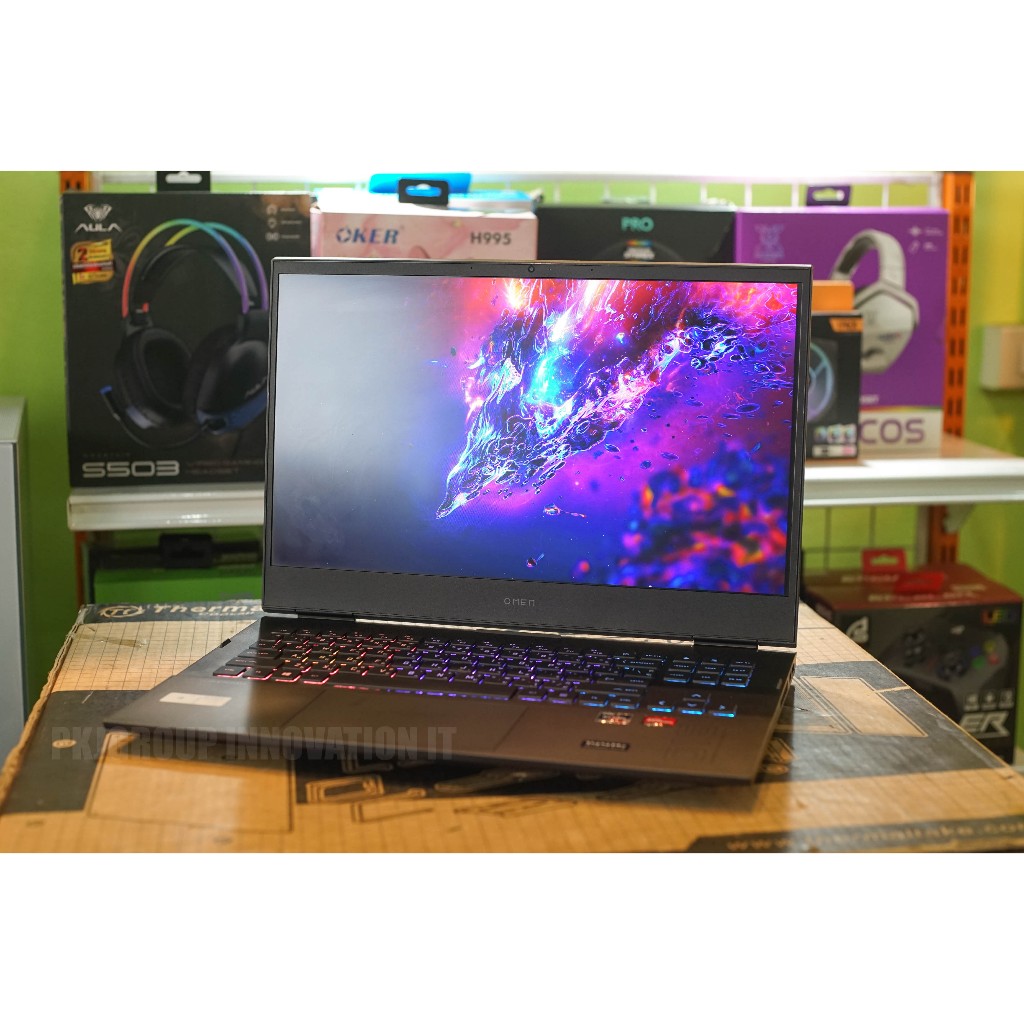 โน๊ตบุ๊คเล่นเกมมือสอง HP Omen 16-C0128AX Ryzen 5 5600H RAM 16 GB M2 512 GB RX6600M 16.1" ปก10/2024