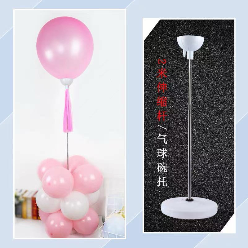 เสาลูกโป่ง อลูมิเนียม ฐานใส่น้ำ ปรับเสาไปสูงสุด170 cm.