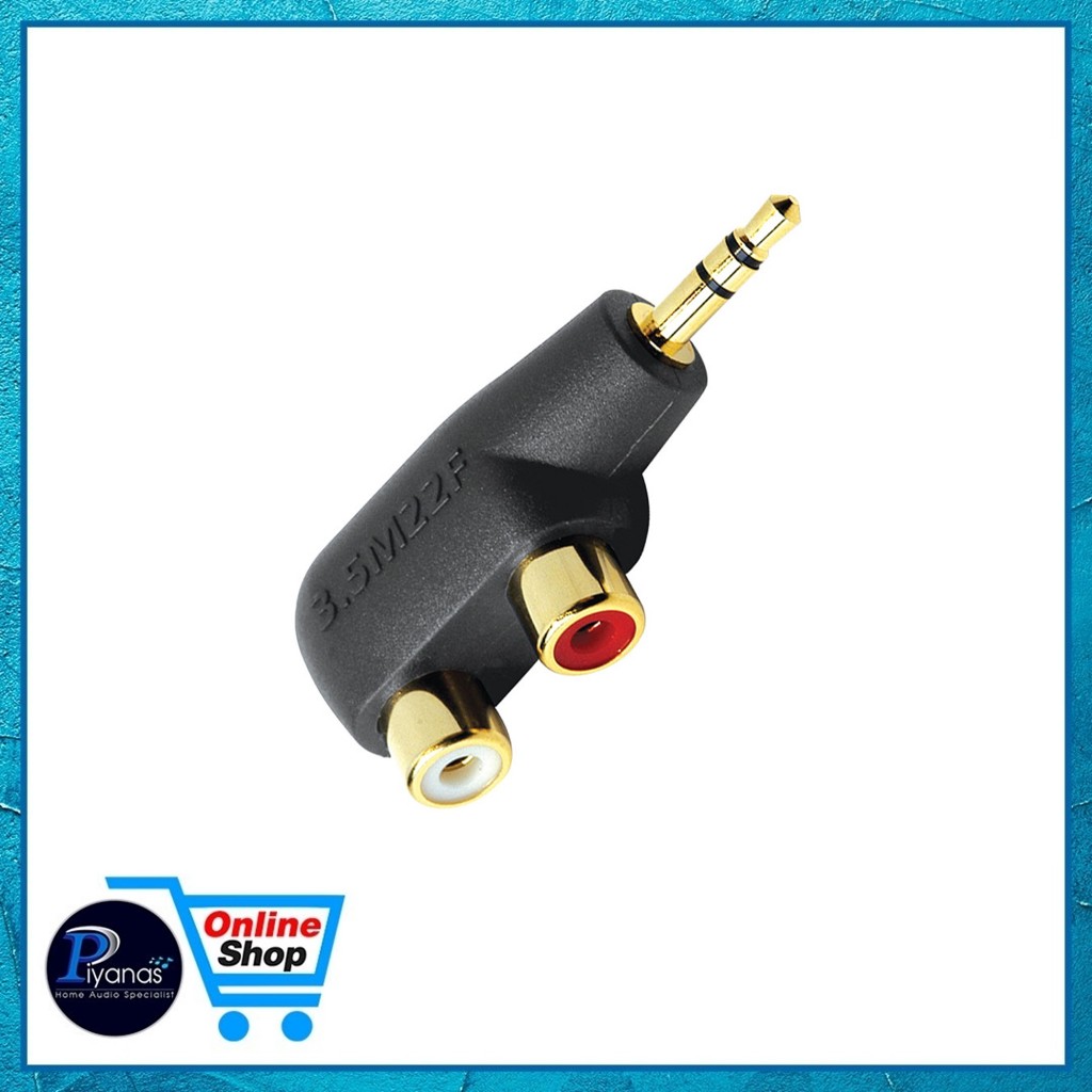 AUDIOQUEST : HARD MINI RCA ADAPTOR (Male 3.5mm to 2x Female RCA) /piyanas electric/ปิยะนัส อิเล็คทริคส์