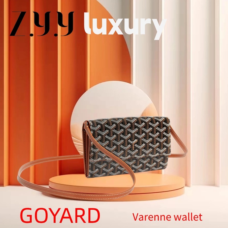 New Hot  ราคาพิเศษ Ready Stock โกยาร์ด Goyard Varenne wallet Women's shoulder bag crossbody bag woc 7.5 100%