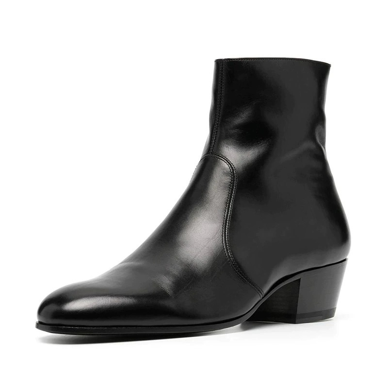 Chelsea boots black short line เชลซีบูทสีดำ ซิปข้าง