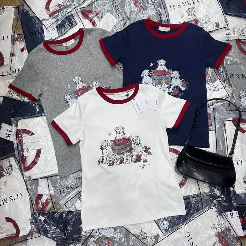 𝑳𝒐𝒗𝒆𝒍𝒚 𝒅𝒐𝒈 เสื้อครอปลายดาร์เมเชี่ยน