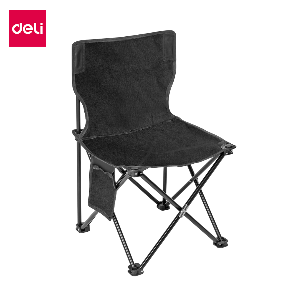 Deli เก้าอี้ เก้าอี้แคมป์ปิ้ง เก้าอี้สนาม เก้าอี้สนามพับได้ เอนหลังได้ มีช่องสำหรับใส่โทรศัพท์ Campi