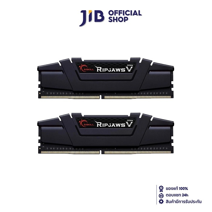 16GB (8GBx2) DDR4 3200MHz RAM (หน่วยความจำ) G.SKILL RIPJAWS V (BLACK) (F4-3200C16D-16GVKB)
