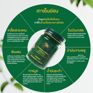 ยาหม่องเขียว ผสมเถาเอ็นอ่อน ตราช้างไทย (15 กรัม) พิเศษ แพค 3 แถม 1