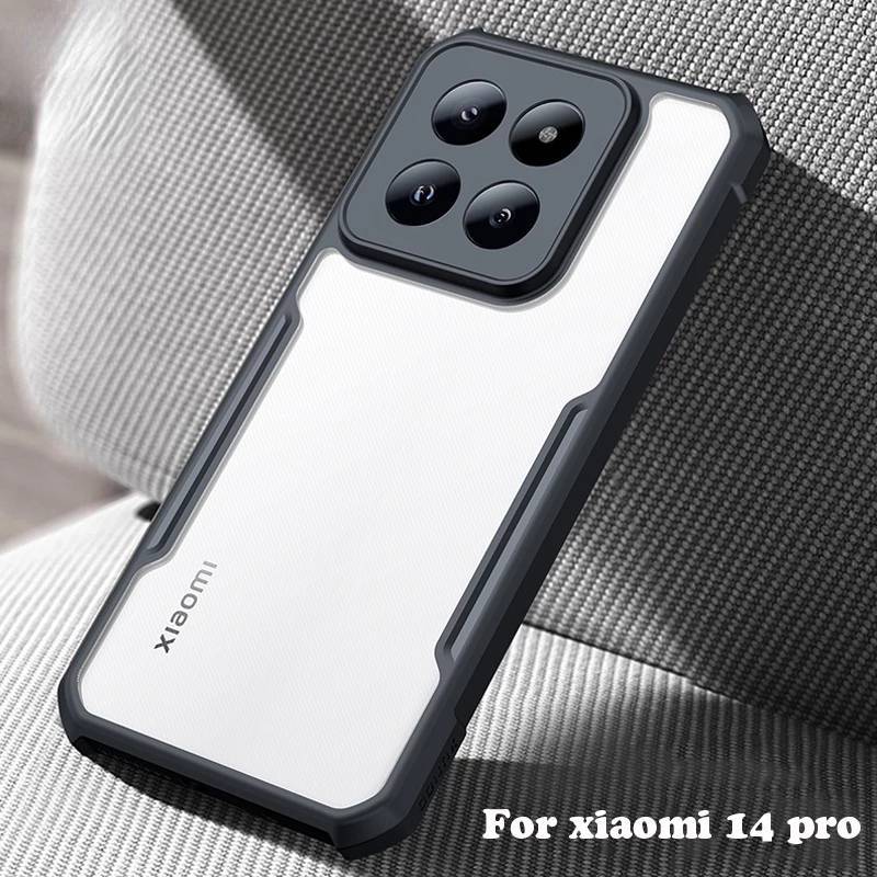 Xiaomi Mi 14/Mi14 Pro(พร้อมส่งในไทย)เคสกันกระแทกขอบสีหลังใสXiaomi 14/Xiaomi 14 Pro/Xiaomi mi 14/Xiao