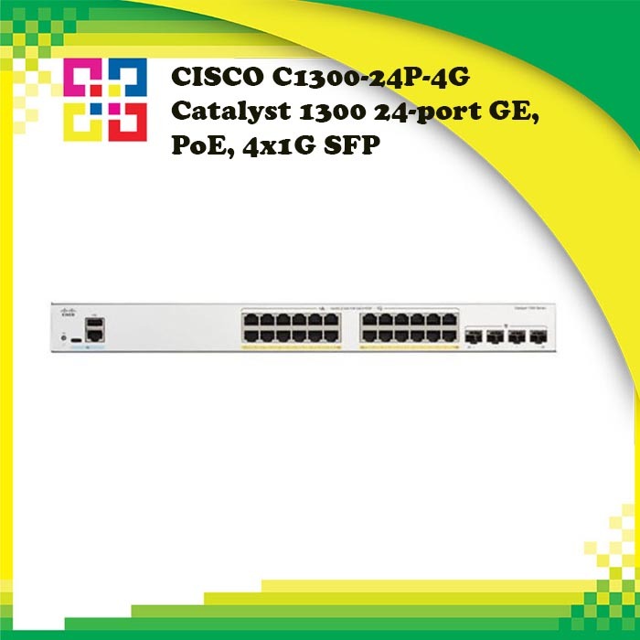 CISCO C1300-24P-4G Catalyst 1300 24-port GE, PoE, 4x1G SFP