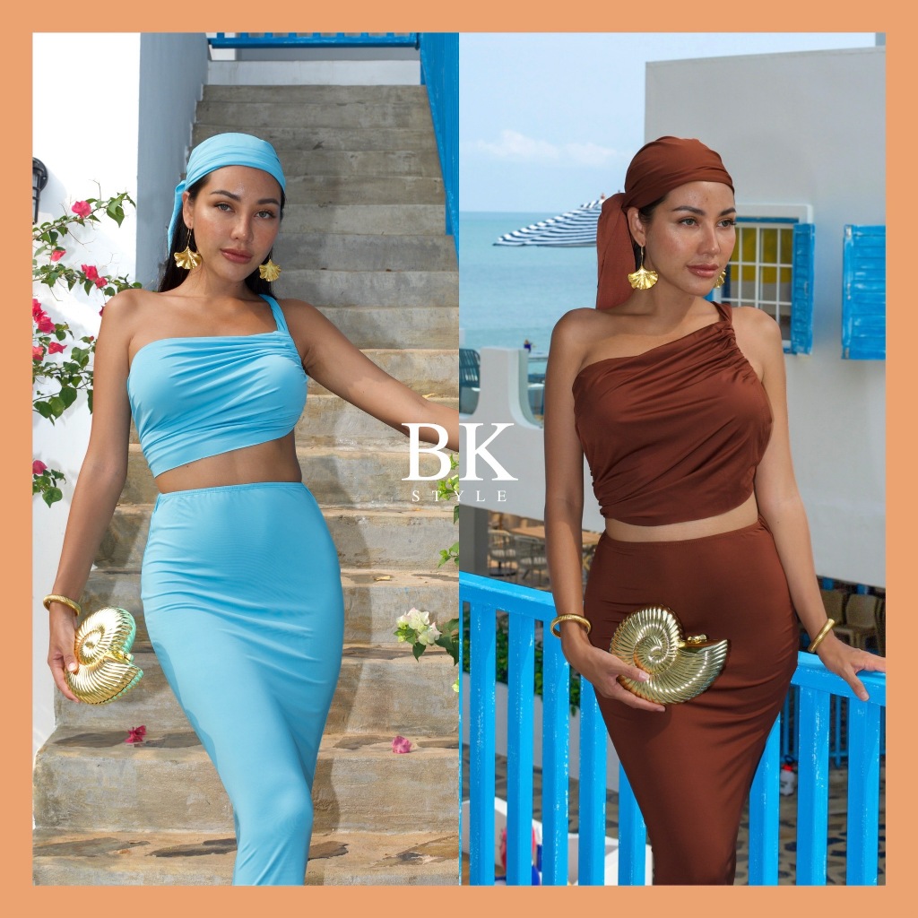 BK STYLE รุ่น Deniz ชุดเซ็ตสายฝอ ชุดสายฝอ ชุดไปทะเล