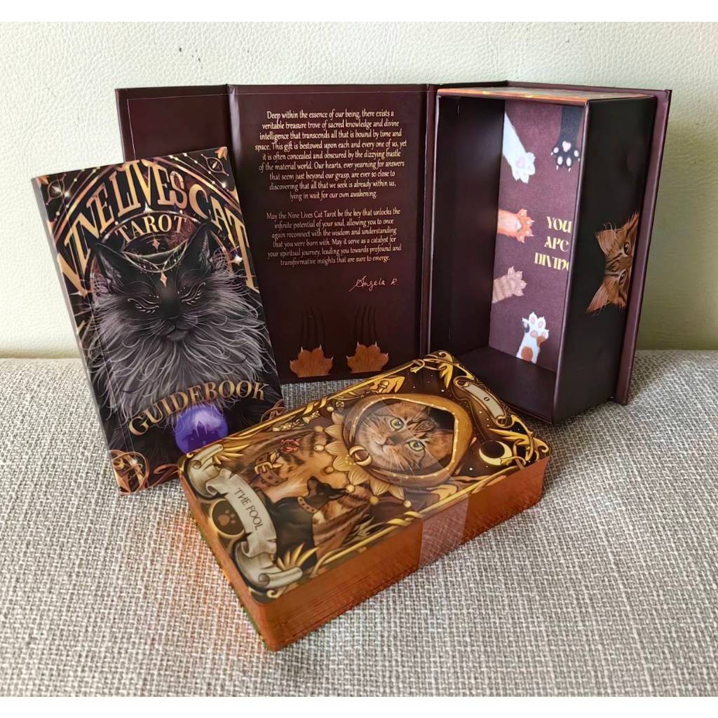 NINE LIVES CAT TAROT (ไพ่แท้100%/มือหนึ่ง/กล่องซีล/พร้อมส่ง)