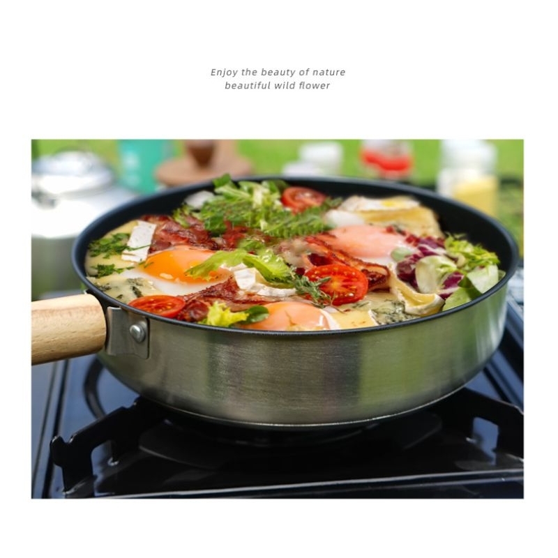 กระทะสแตนเลสถอดด้ามได้ แคมป์ปิ้ง ยี่ห้อ CLS - รูปที่ 3