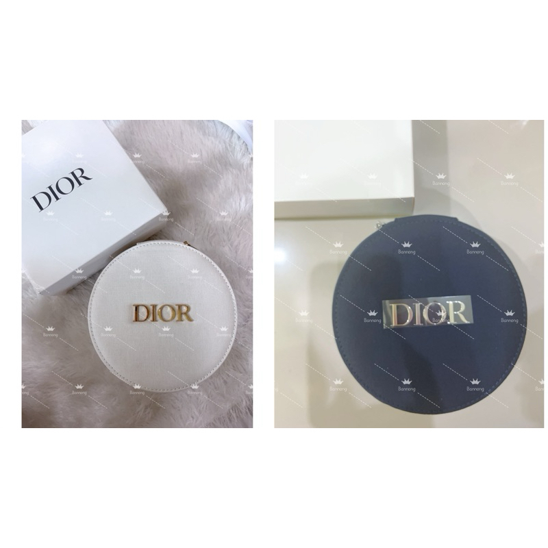 🌸แท้100%🌸Dior กระเป๋าเครื่องสำอางค์🌸 สีขาวทรงกลม มีกระจกบานใหญ่