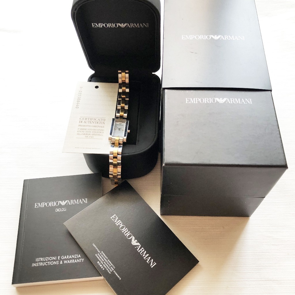 นาฬิกา Emporio Armani Blue Mother Of Pearl AR3109 มือสอง ของแท้ 100% พร้อมส่ง by WPW Shop