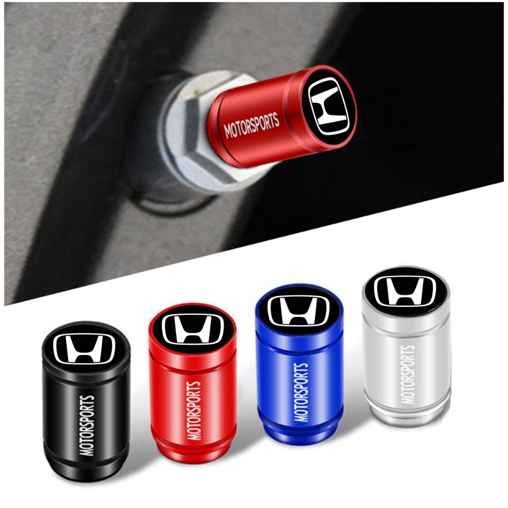 จุกปิดลมยาง ฝาปิดจุกลม ยางรถยนต์ 4 pcs ใช้ได้กับรถทุกรุ่น สต็อกในไทย รุ่น H SPORT