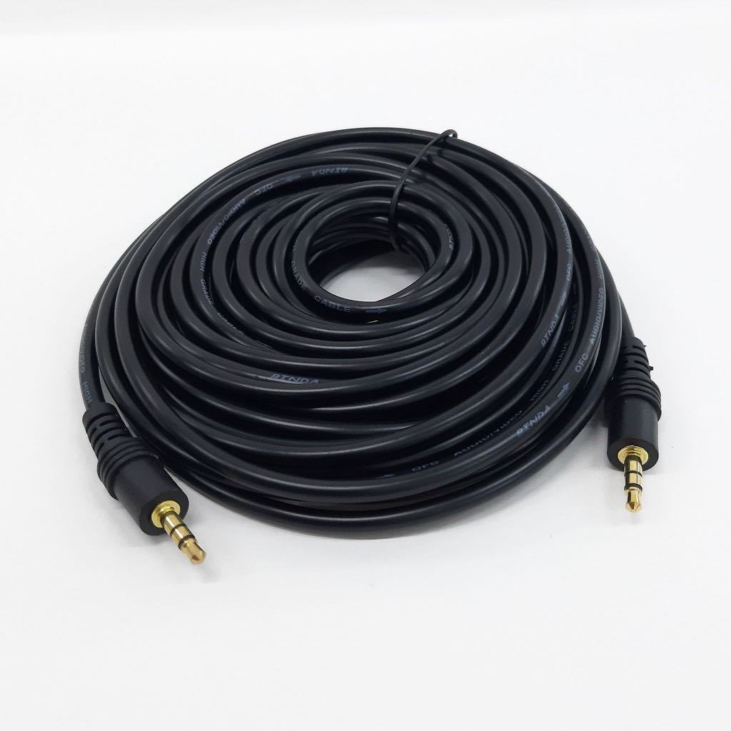 สาย aux 1ออก1 Stereo 3.5 to 3.5 ยาว 1.5 เมตร 3เมตร 5เมตร 10เมตร ต่อเข้าลำโพง com tv