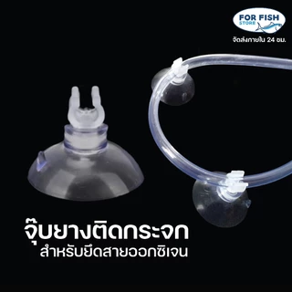 จุ๊บยางติดกระจกตู้ปลา สำหรับยึดสาย Co2 จุ๊บยางเก็บสายออกซิเจน ยึดเกาะกระจกแน่น จับสายแน่นกระชับ ไม่หลุดง่าย