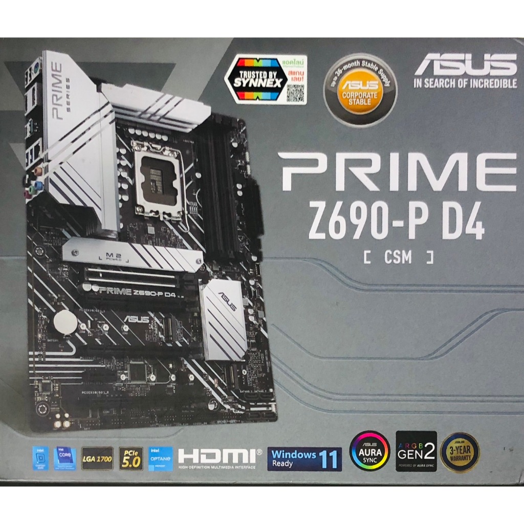 MAINBOARD (เมนบอร์ด) 1700 ASUS PRIME Z690-P-CSM มือสอง ประกันไทย
