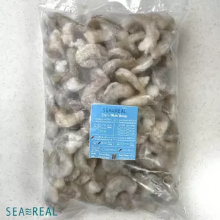 Seareal กุ้งขาวสดแช่แข็งแกะเปลือกผ่าหลังถอดหาง น้ำหนักกุ้ง 100% Frozen Raw Shrimp (PD) N.W. 100%