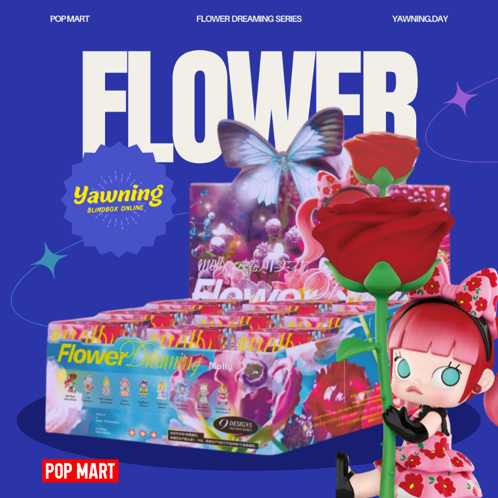 (พร้อมส่งวันนี้ 🔥) POPMART ยกกล่อง Molly x Mika Ninagawa Flower Dreaming ยกกล่อง ยก box ซีลเรียบร้อย ไม่แกะ ได้ครบ
