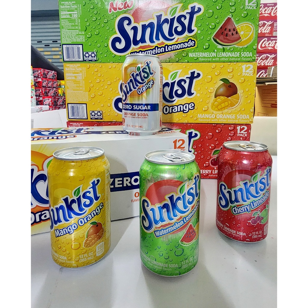 Sunkist12 fl oz. (355ml.) 4 รสชาติ