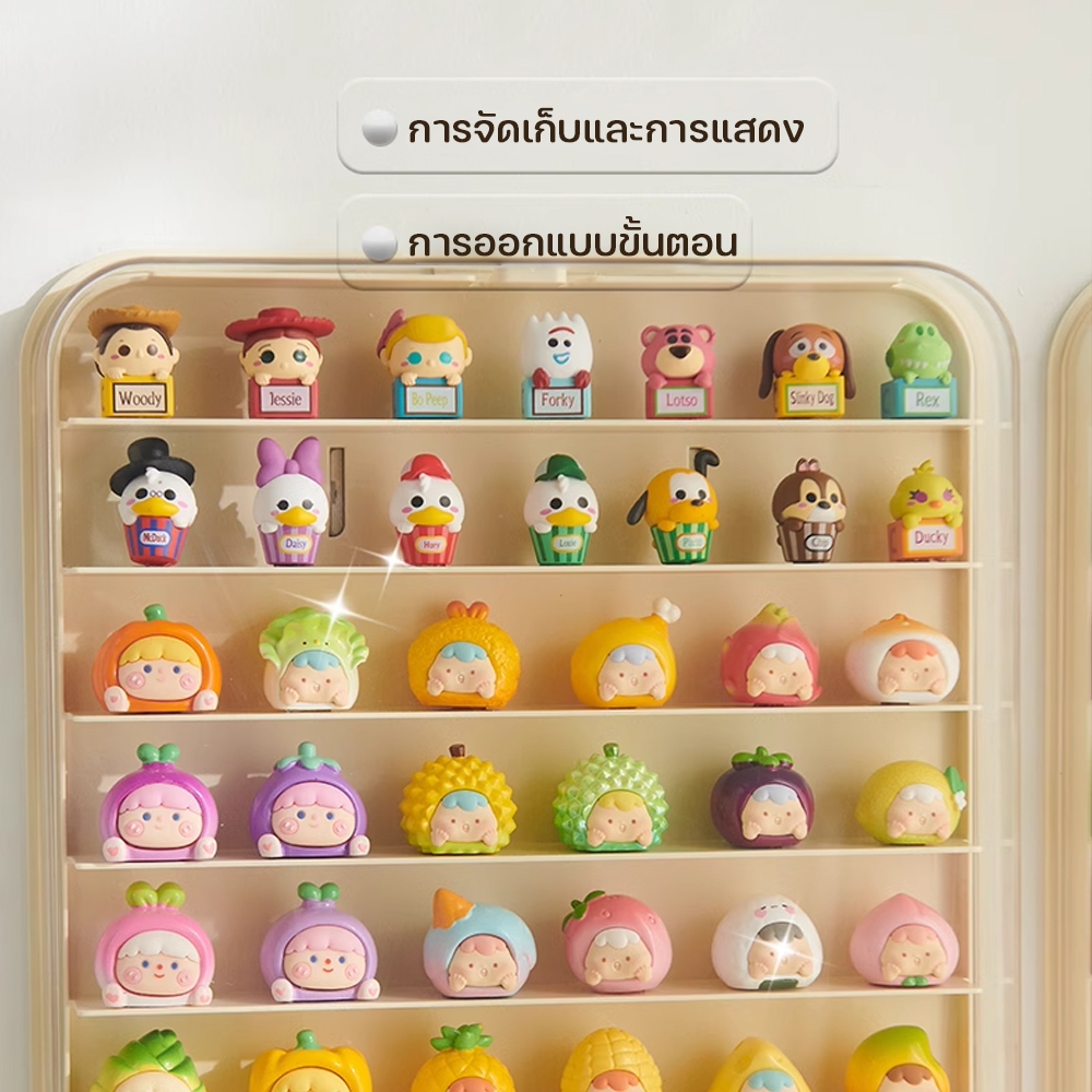 ตู้โชว์ติดผนัง ตู้โชว์ตุ๊กตา กล่องฟิกเกอร์ กันฝุ่นกันความชื้น มีฝาปิด ดีไซน์สวยหรู ประตูแม่เหล็ก ไม่ต้องติดตั้ง ราคา ถูกที่สุด ดีลบีเคเค แกลเลอรีภาพที่ 5