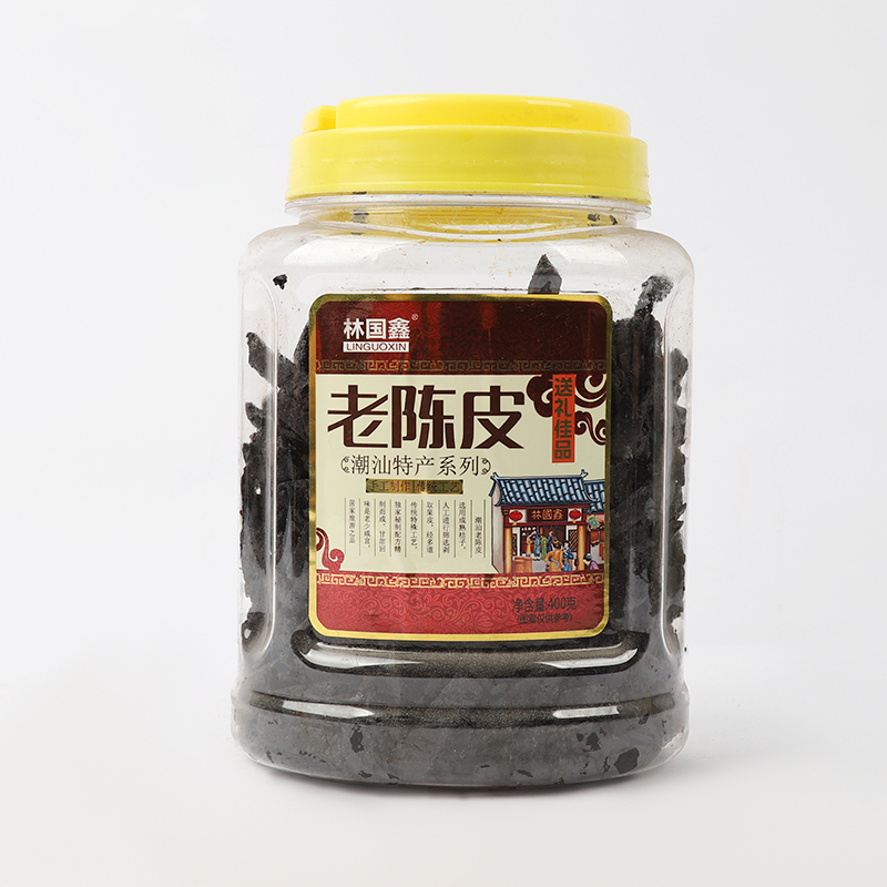 林国鑫 老陈皮ชะเอมเทศชนิดพิเศษเคลือบน้ำตาลและเปลือกส้มเขียวหวานแห้ง ดำคล้ำตามธรรมชาติดูแลกระเพาะอาหาร เปลือกส้มเขียวหวานเก่า