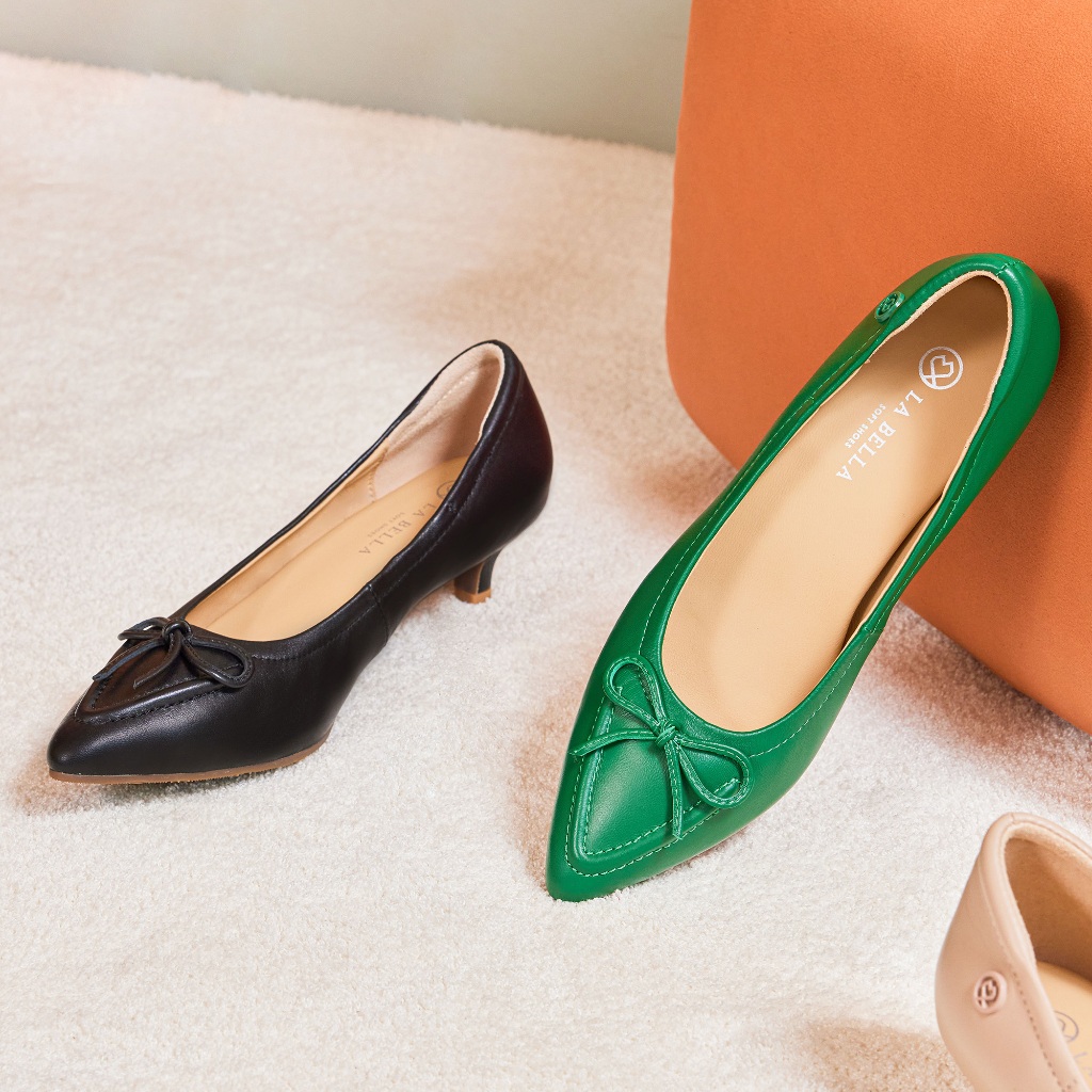 LA BELLA รุ่น ABBEY HEELS  -  BLACK