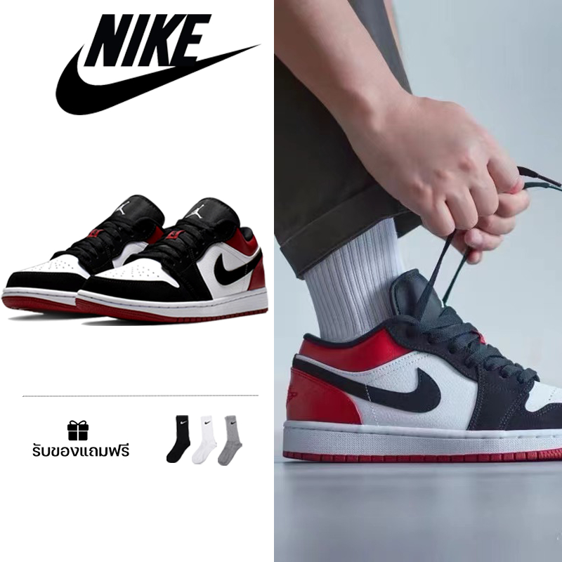 NIKE Air Jordan 1 low top black toe ของแท้ 100%